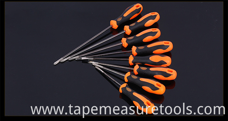 Orange handle Slotted screwdriver Phillips screwdriver with magnetic head good quality screwdrivers